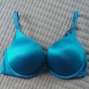 Victoria's Secret Blue Satin Very Sexy Pushup Bra 34c